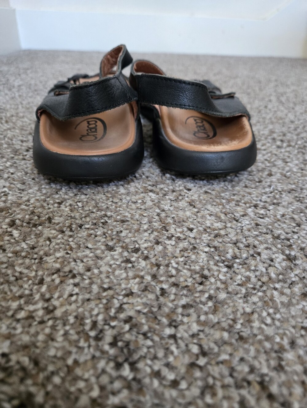 Chaco Black Leather Strappy Sandals Hiking Casual Women's US Size 8 - Picture 4 of 12